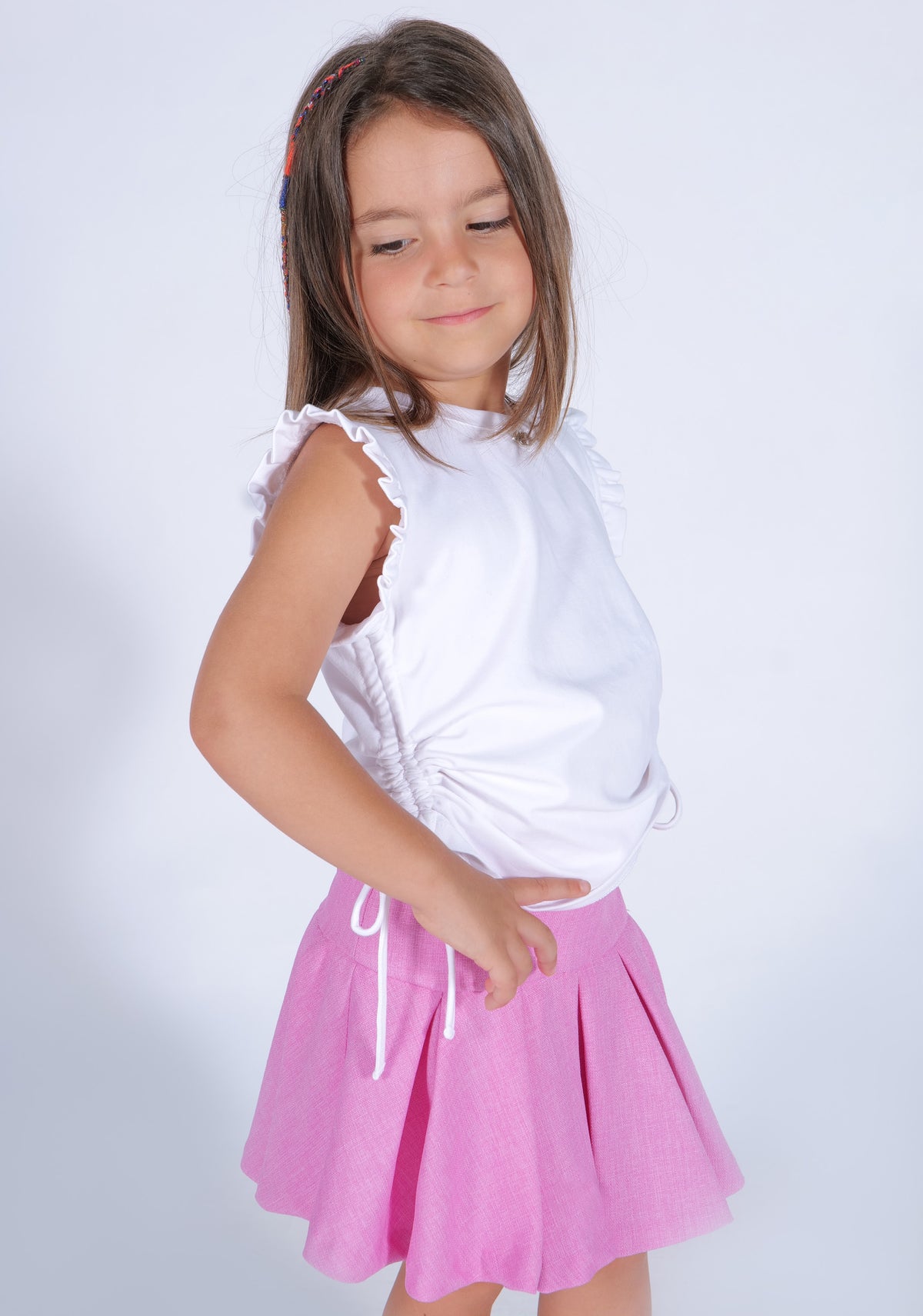 Gonna a pieghe con zip Fun&Fun bambina