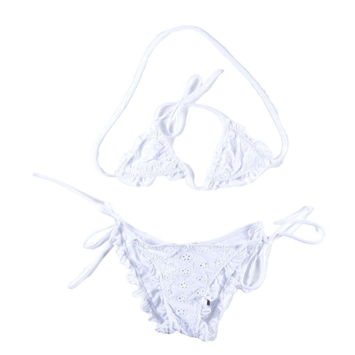 Costume Bikini Bianco Junior , Made in Italy, 2 Pz Fun&Fun bambina