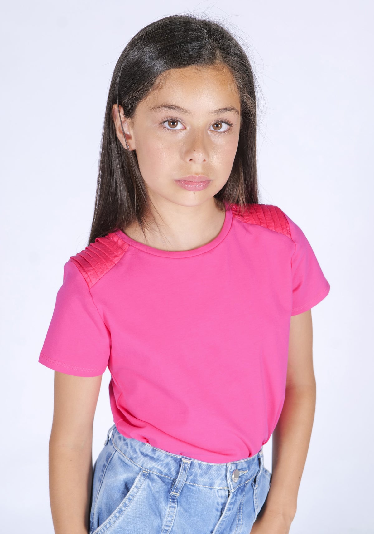 Maglietta jersey scollo rotondo Fun&Fun bambina