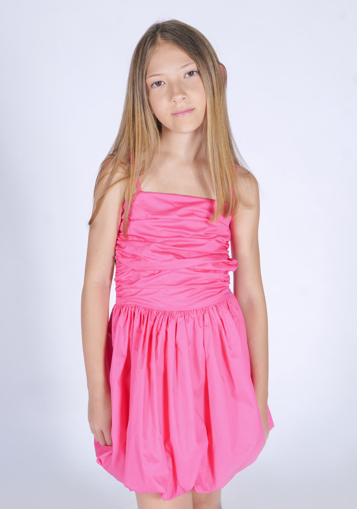 Abito in Cotone con Scollo Dritto e Bretelle Regolabili Fun&Fun bambina
