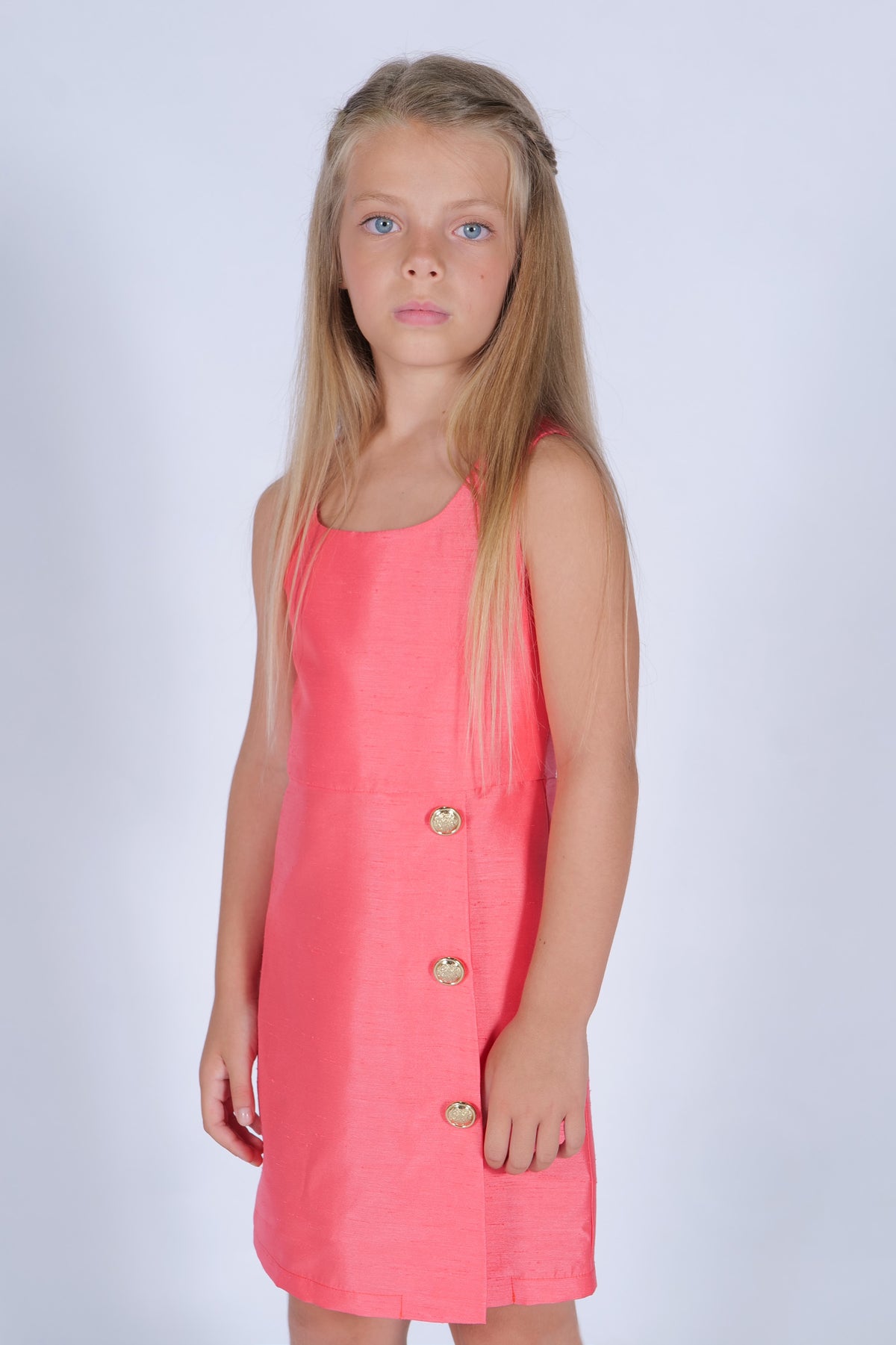 Abito con Bottoni Oro HLove bambina