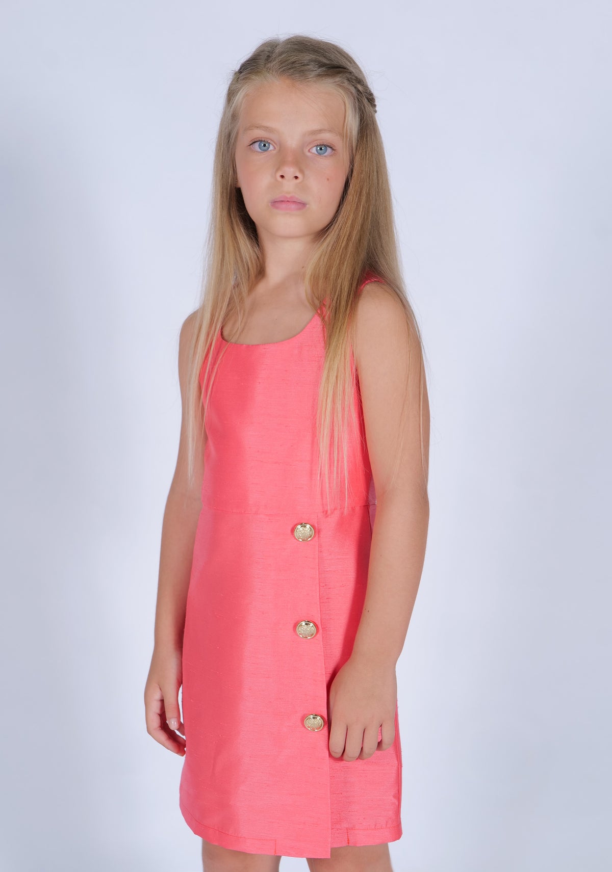 Abito con Bottoni Oro HLove bambina