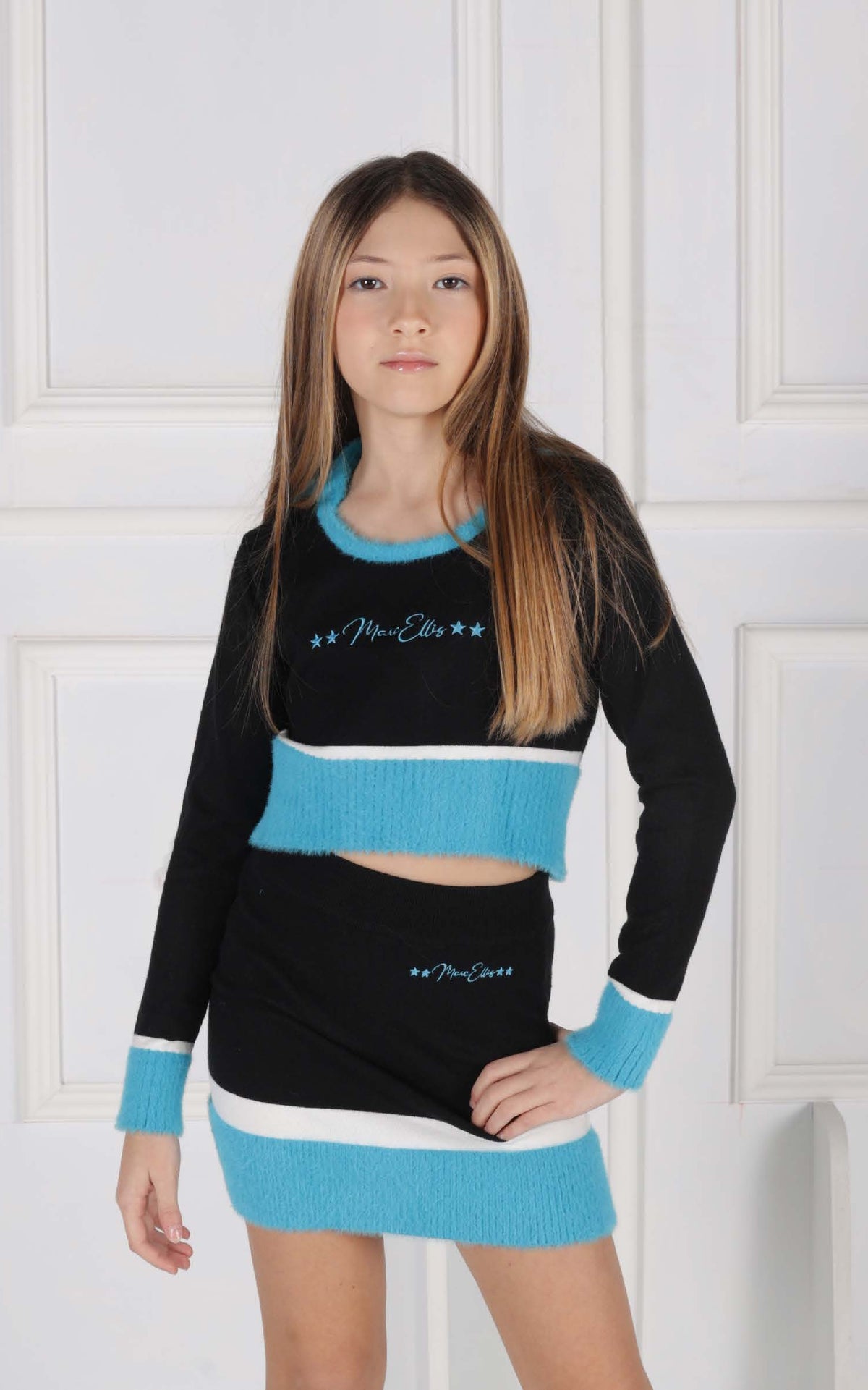 Maglia Maglioncino Lana Coste Effetto Pelo Marc Ellis bambina