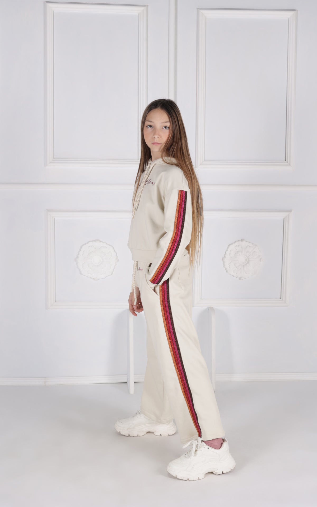 Pantalone a Gamba Larga con Bandina Marc Ellis bambina