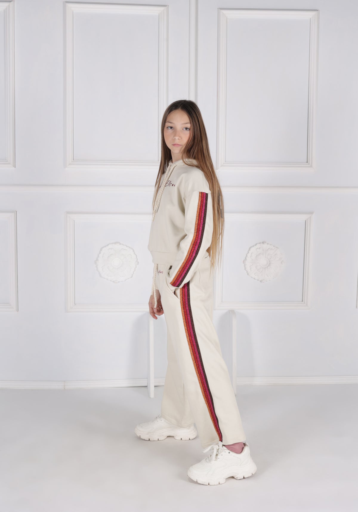 Pantalone a Gamba Larga con Bandina Marc Ellis bambina