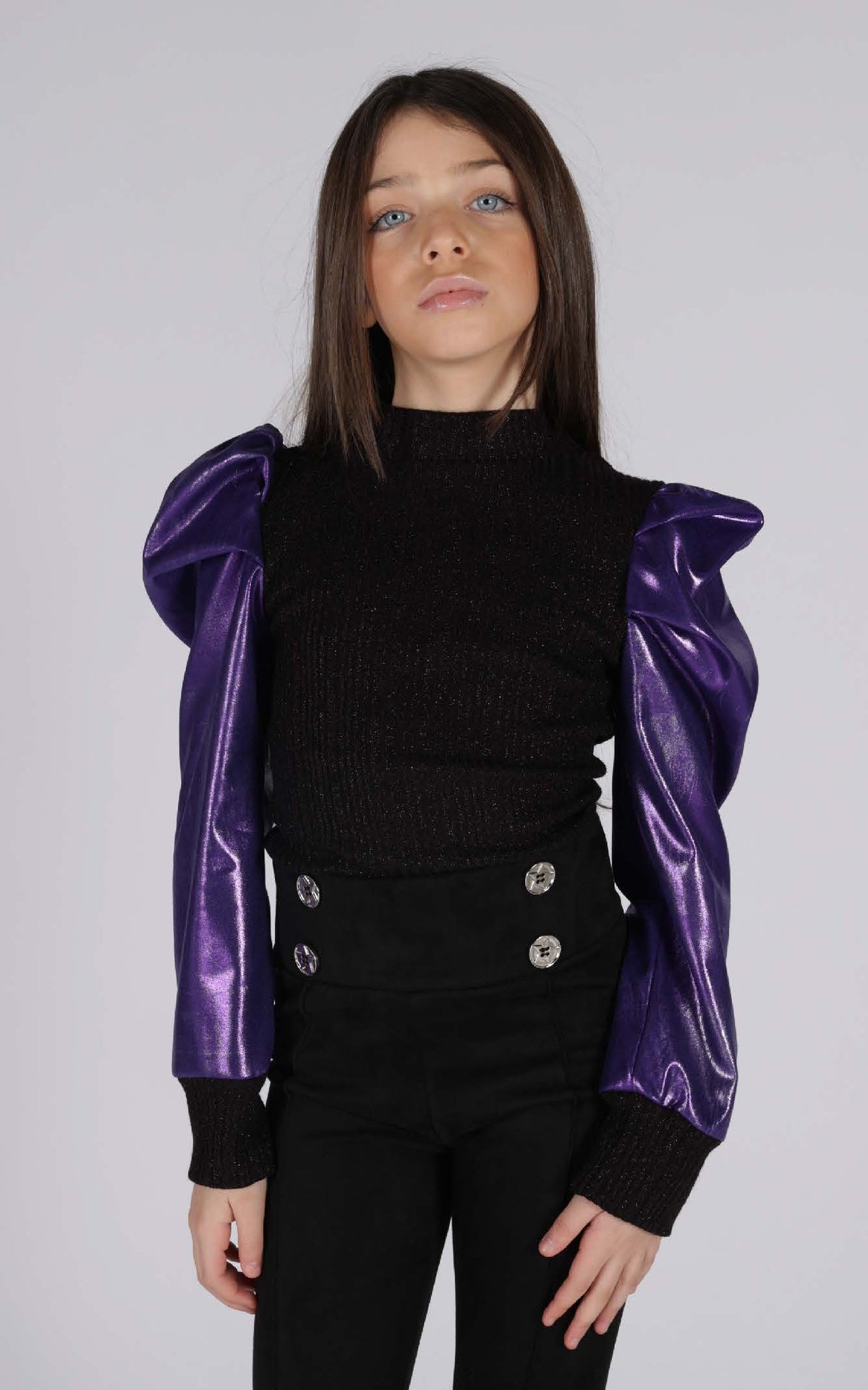 Maglia Lurex Nero Marc Ellis bambina