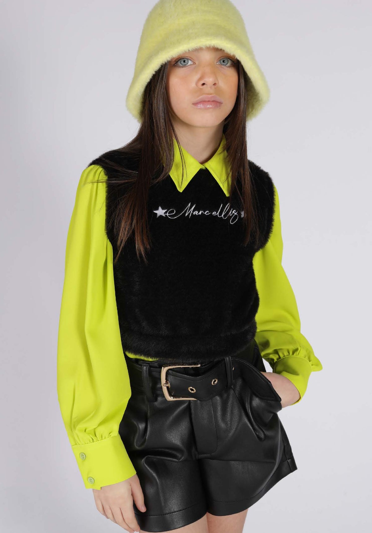Gilet in maglia effetto pelo morbido Marc Ellis Junior bambina