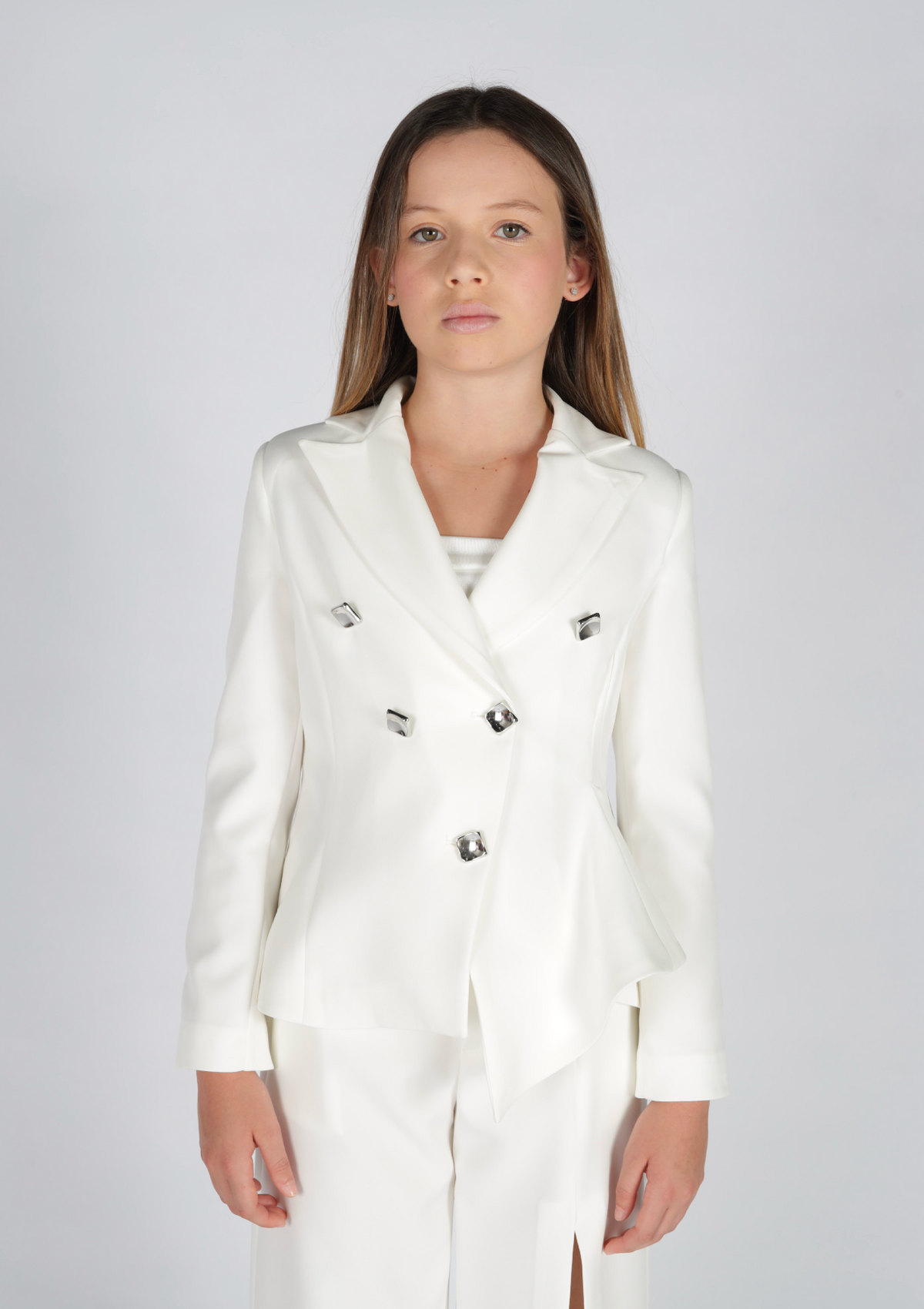 Giacca doppiopetto tessuto tecnico Fun&Fun Couture bambina