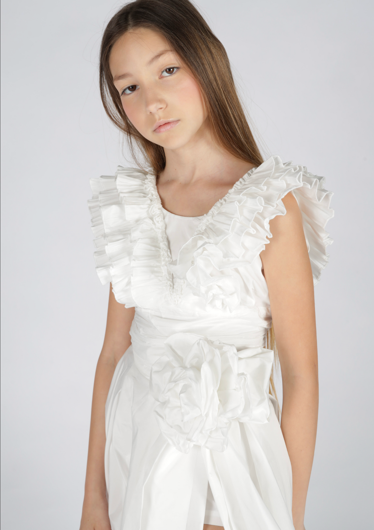 Top taffetà plissettato Fun&Fun Couture bambina
