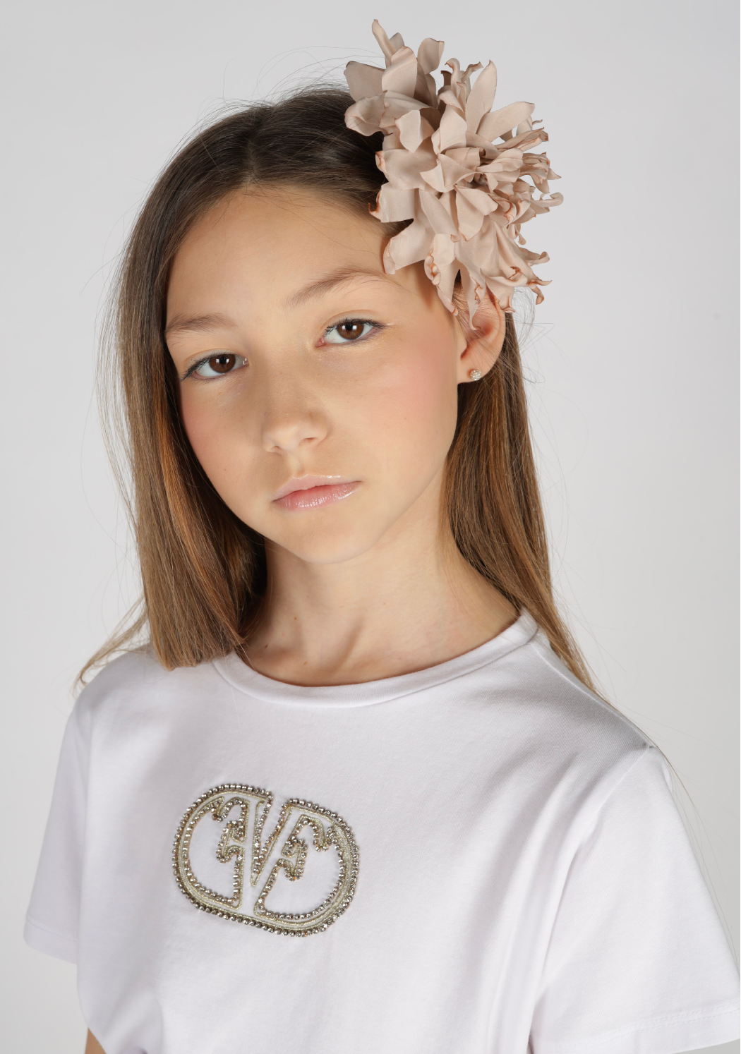 Spilla a fiore in tessuto 3 Fun&Fun Couture bambina