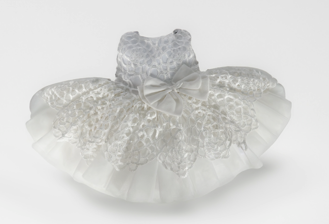 Abito pizzo fiocco tulle Fun&Fun bambina