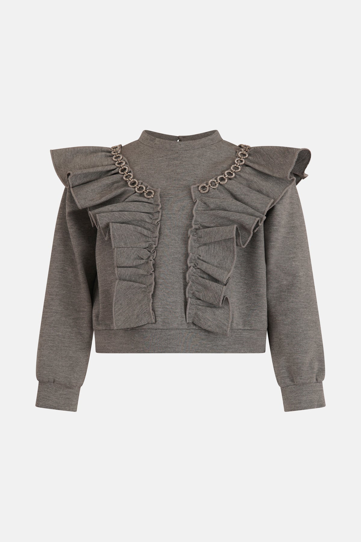 Felpa in Punto Milano con Rouche Baby Fun&Fun Bambina - FW26
