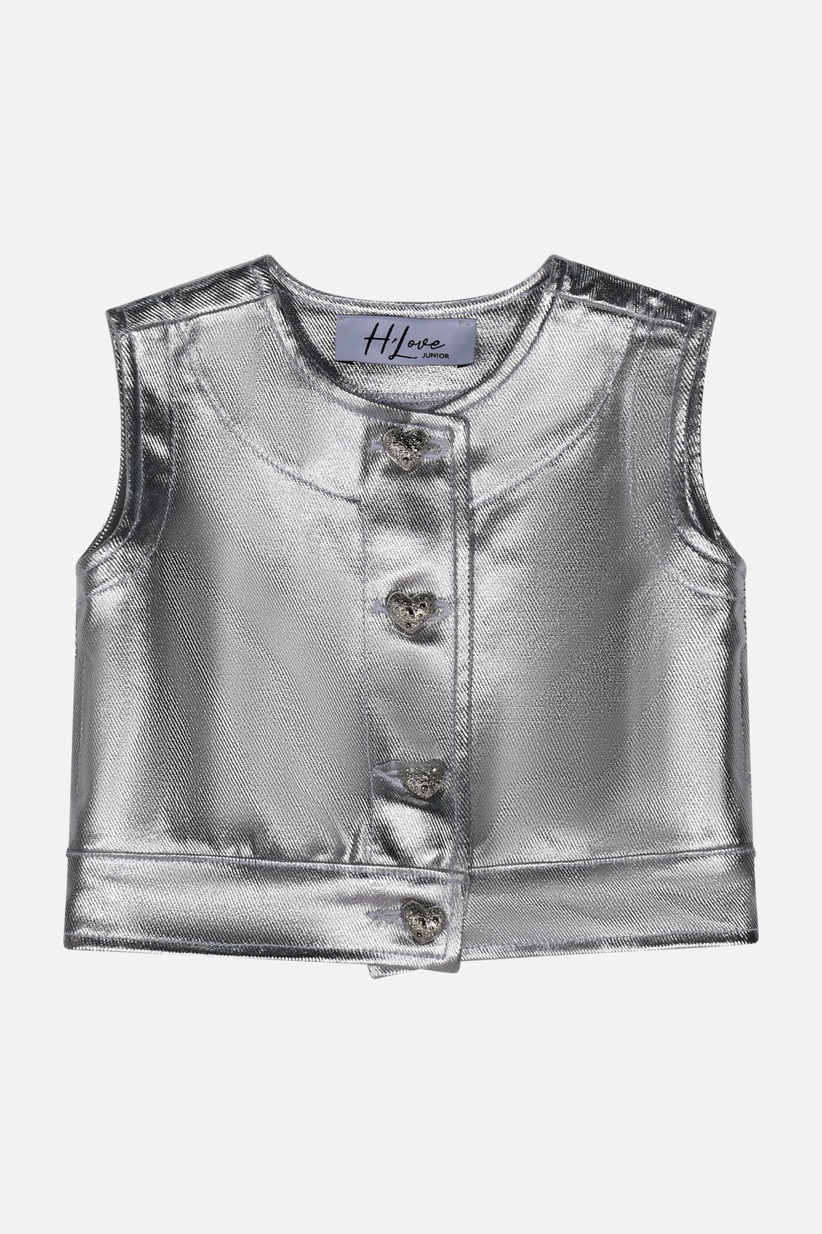 Gilet argento HLove bambina