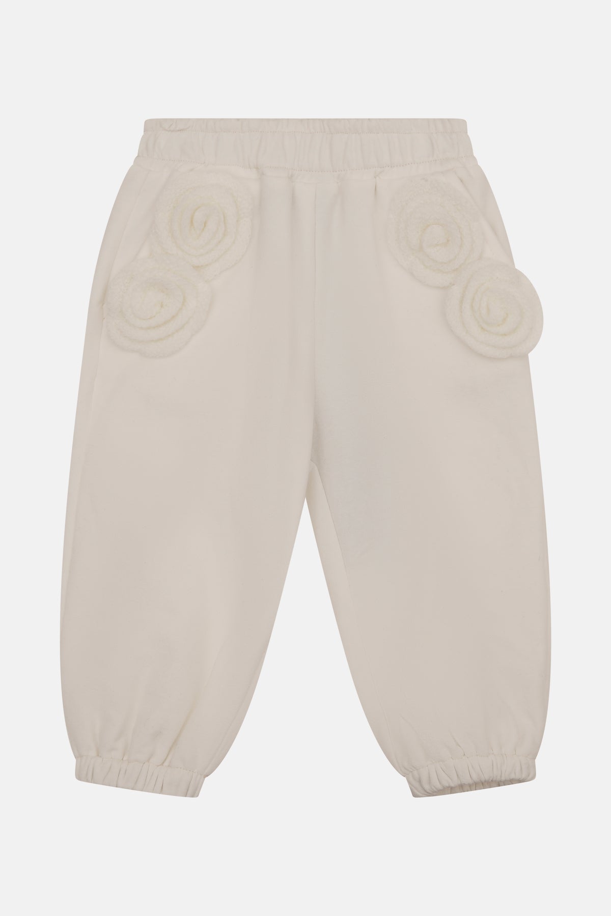 Pantalone in Felpa con Ricamo Fiore Neonato Fun&Fun Bambina - FW26