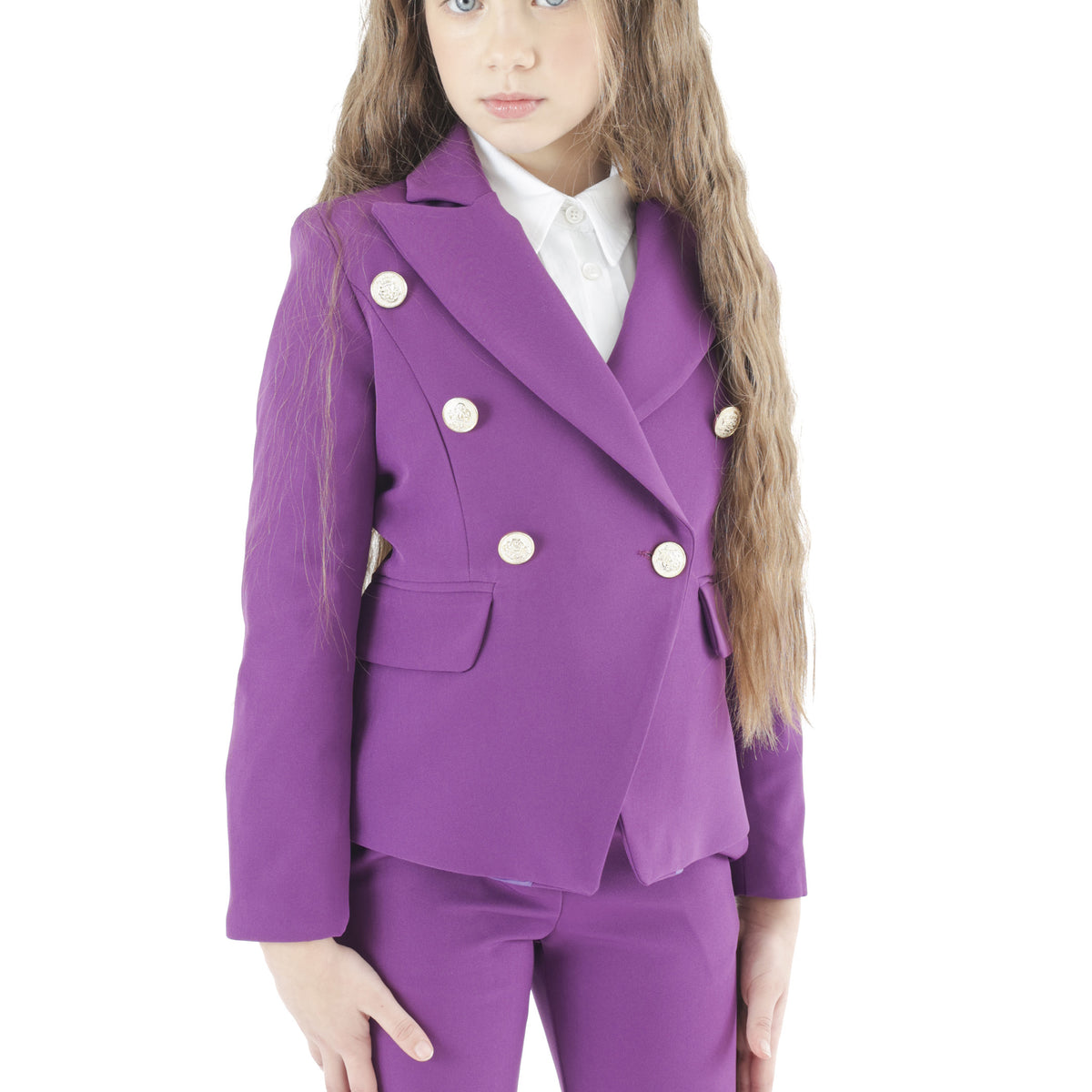 HLove Pantalone Viola e Burro Junior Bambina - FW26