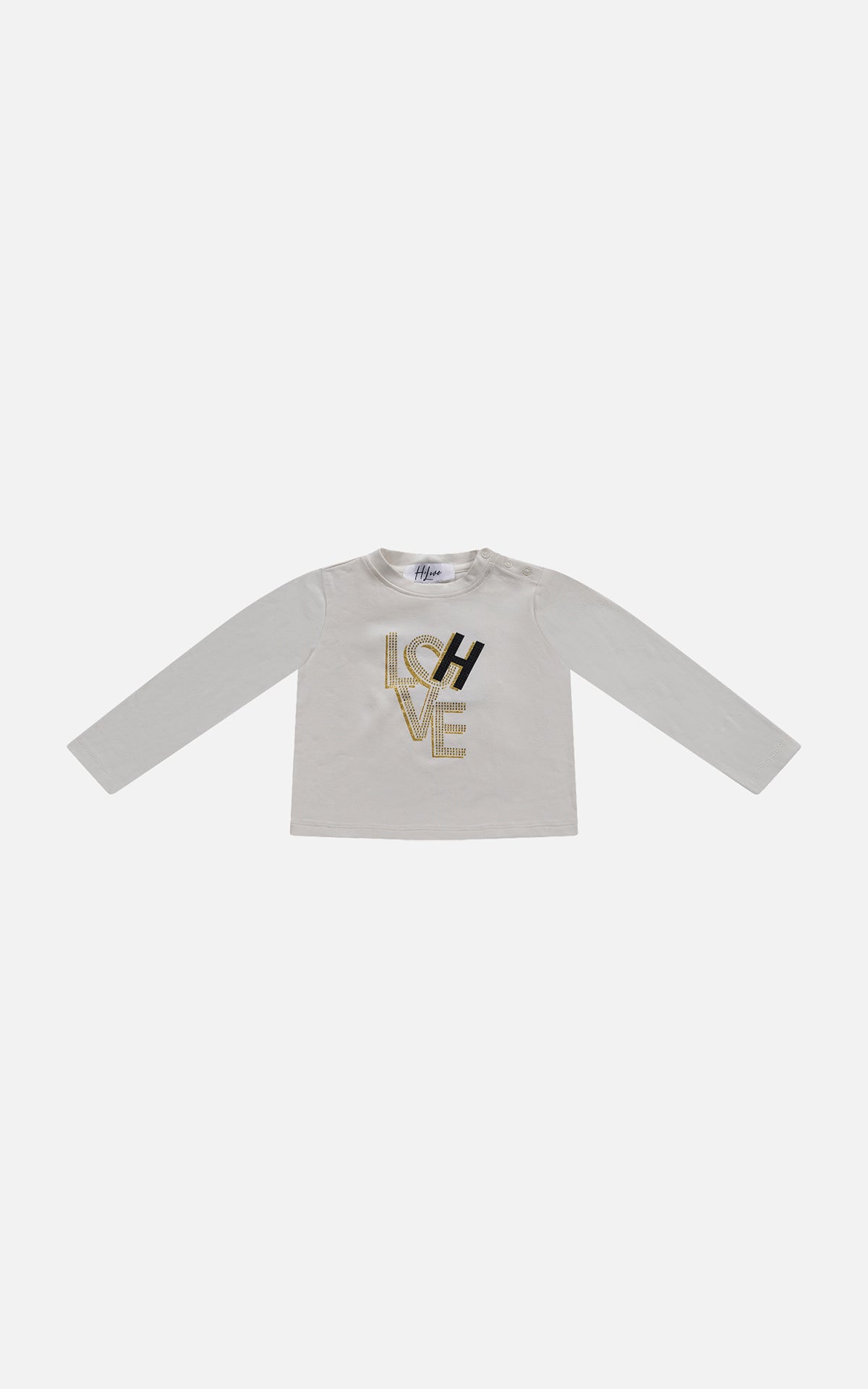 T-shirt bianca HLove neonata