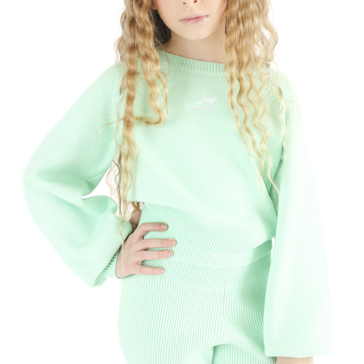 Leggins a Costine in Misto Lana Junior Marc Ellis Bambina - FW26
