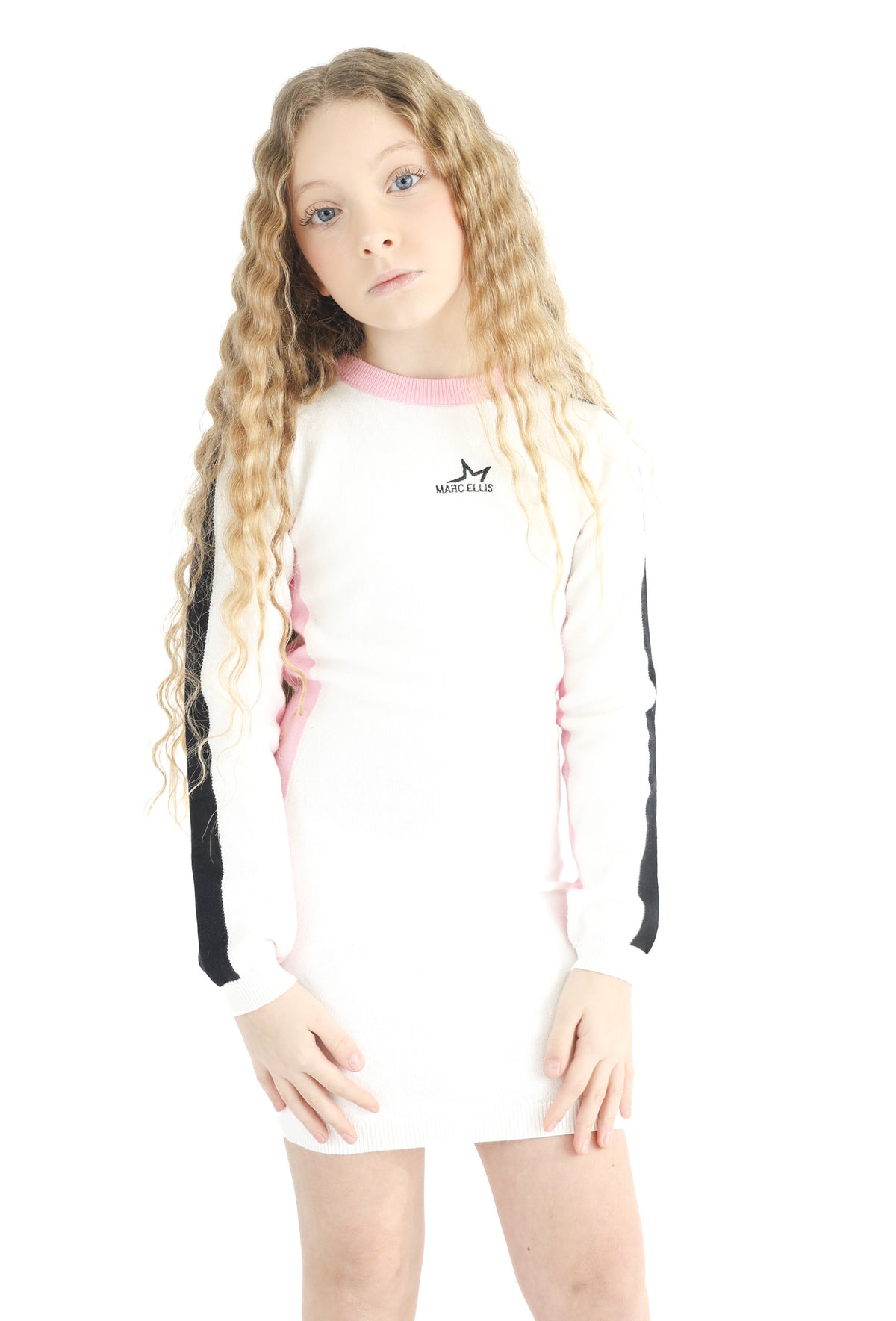 Abito in Misto Lana a Contrasto Junior Marc Ellis Bambina - FW26