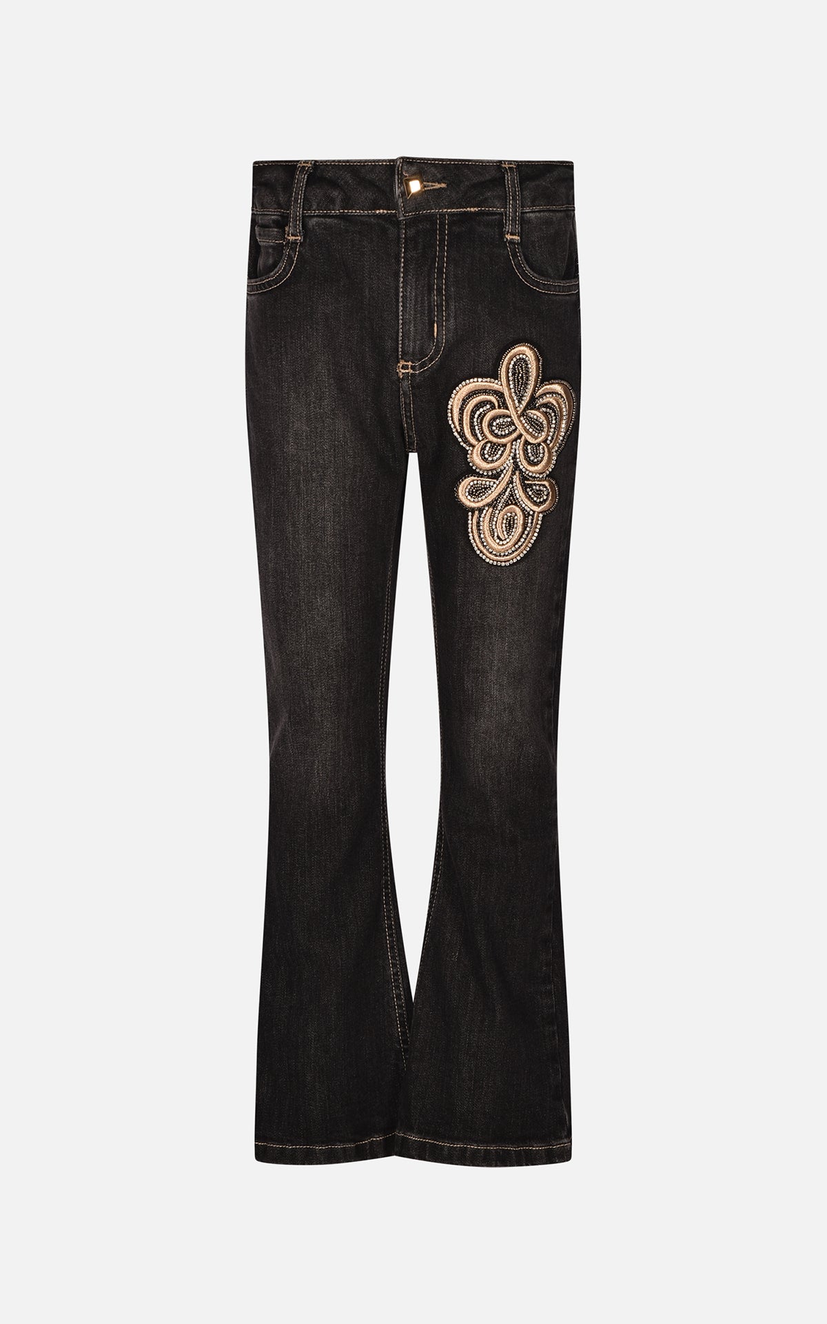 Pantalone denim nero HLove bambina