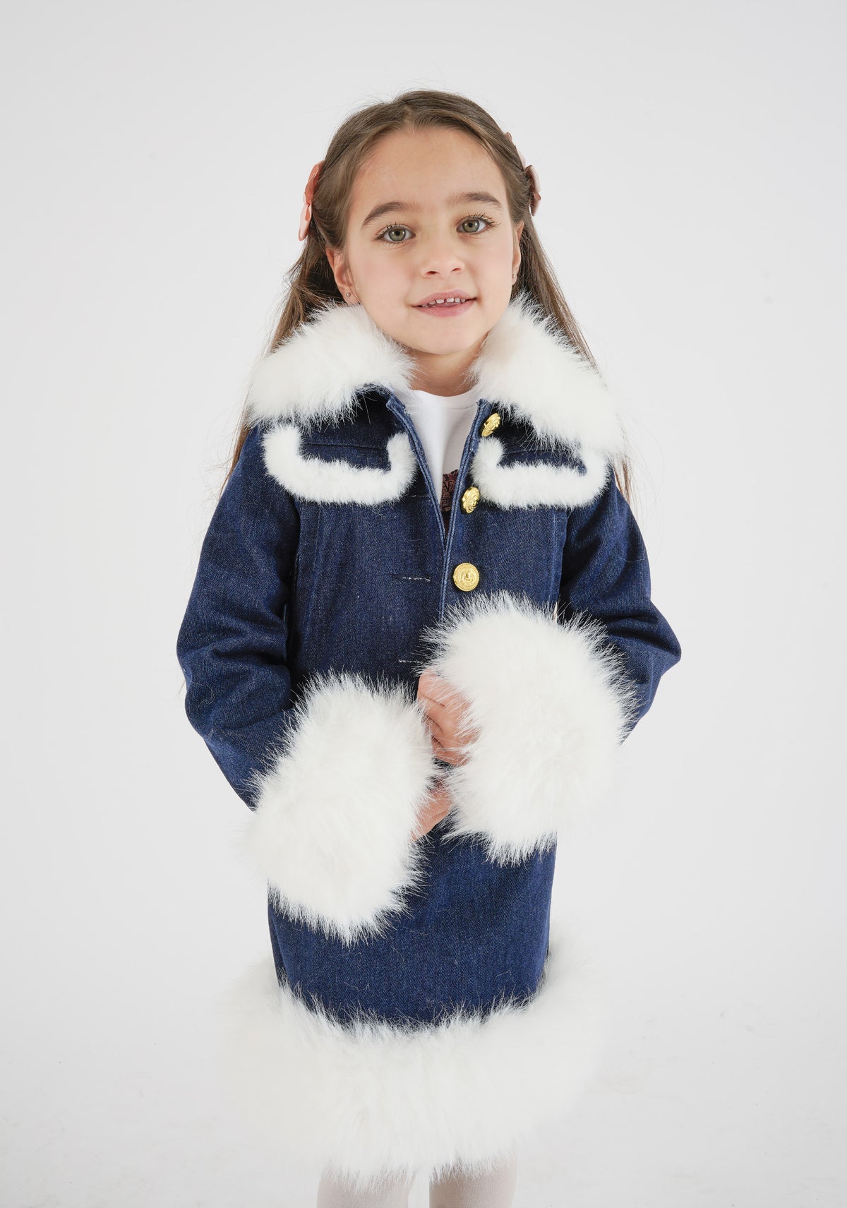 Gonna Denim/Ecopelliccia Bambina FUN & FUN