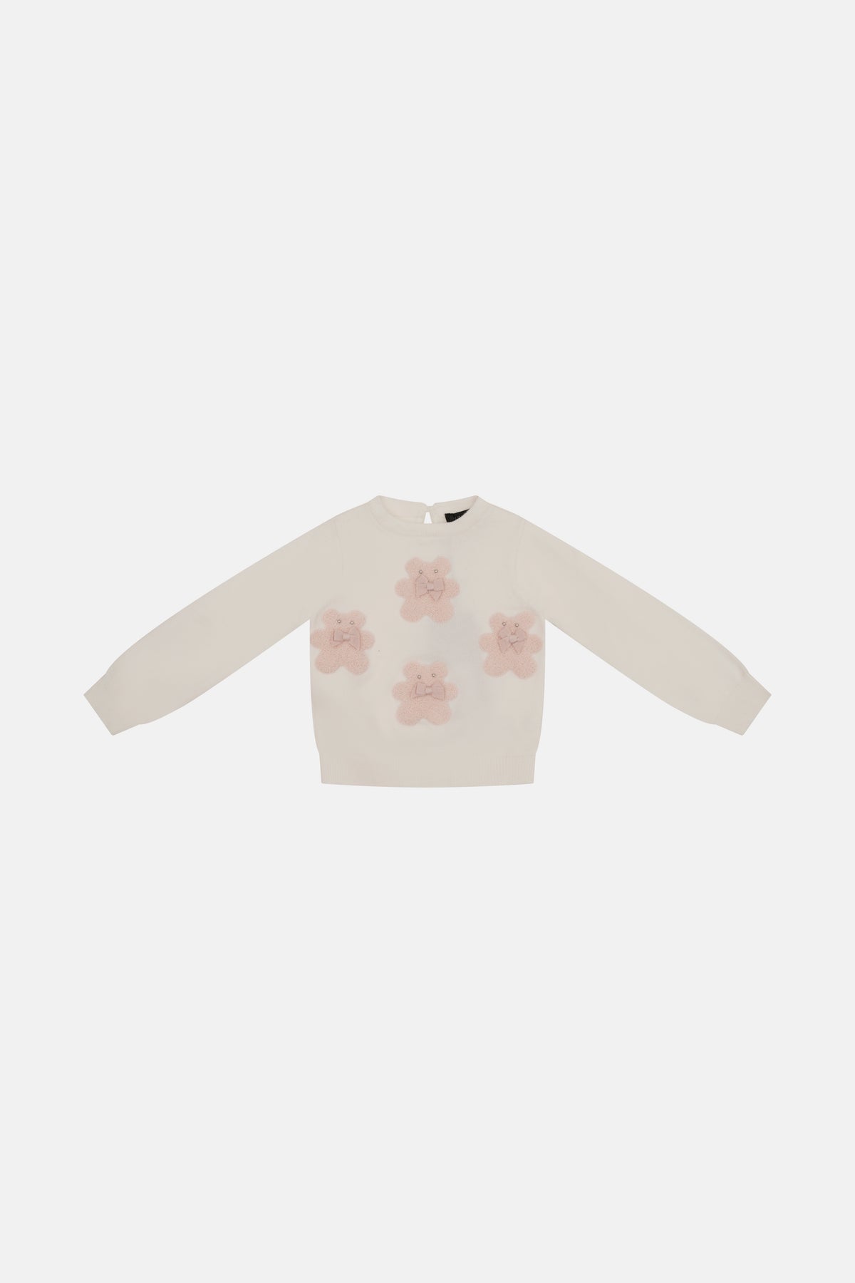 Maglioncino Bianco e Rosa Neonato Fun&Fun Bambina - FW26