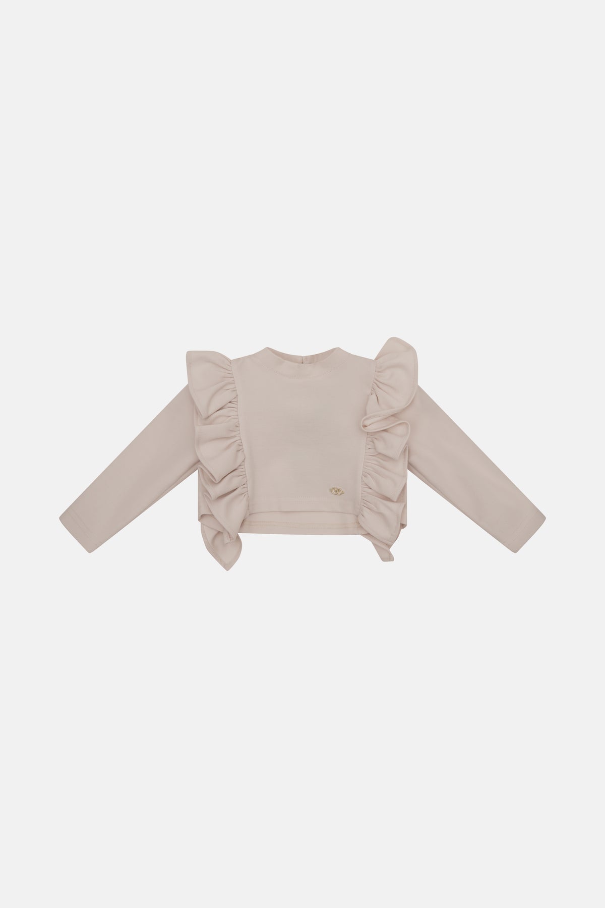 Felpa Cropped in Punto Milano Neonato Fun&Fun Bambina - FW26