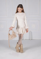 Abito Vestito Punto Milano Manica Fun&Fun bambina
