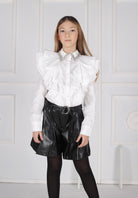 Camicia in Cotone con Volant e Strass Fun&Fun bambina
