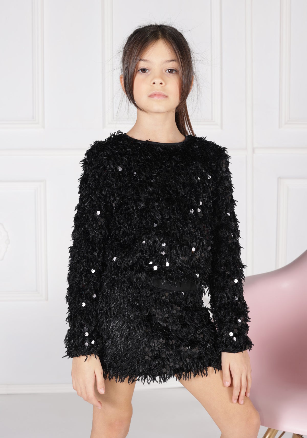 Maglia Girocollo Effetto Pelo con Fun&Fun bambina