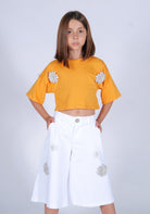 T-shirt con Applicazioni Fiore HLove bambina