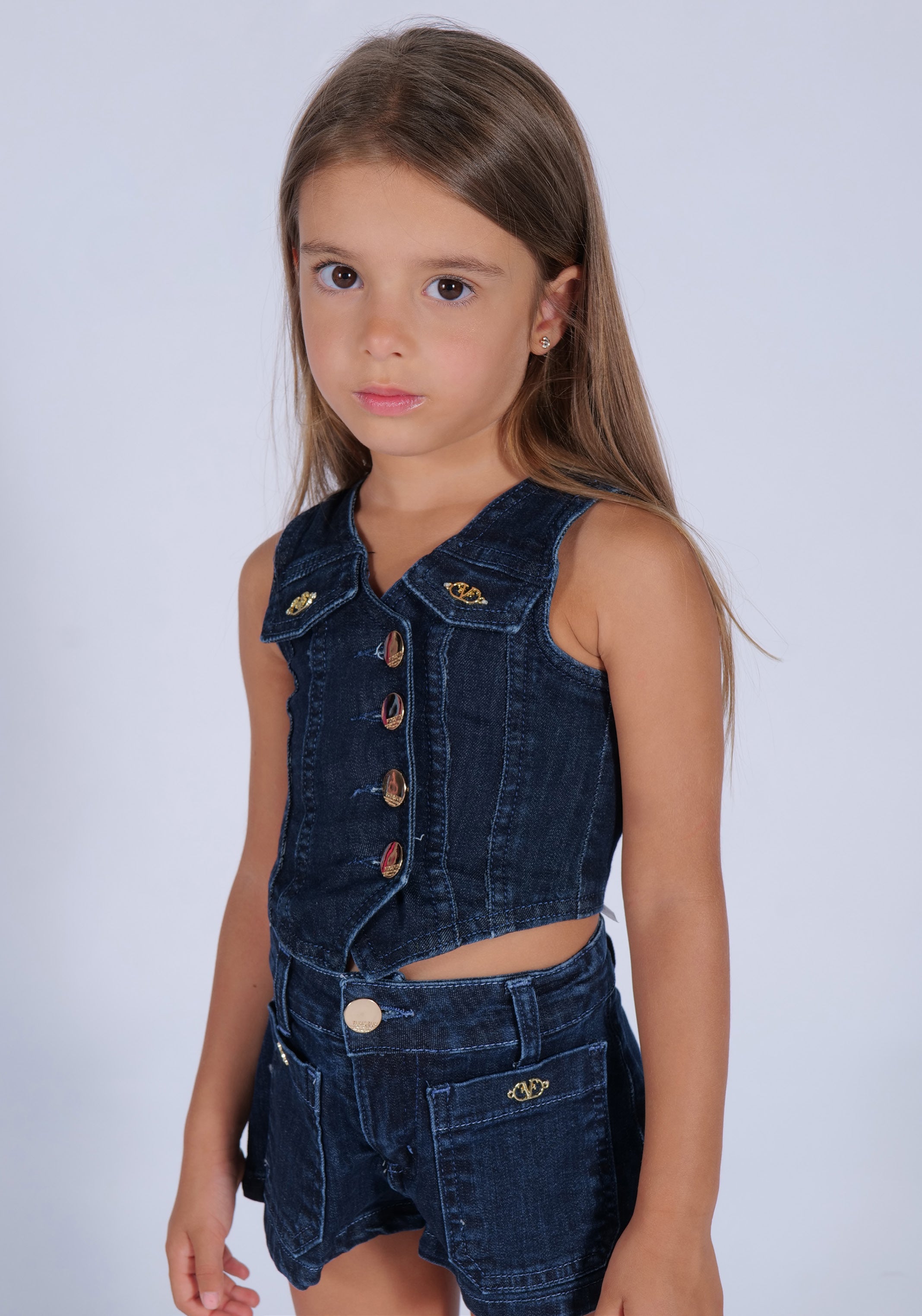 Gilet denim Fun&Fun bambina