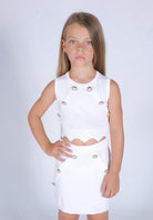 Top con Applicazioni Bottoni HLove bambina