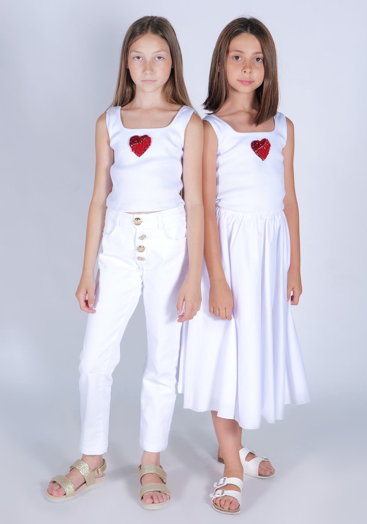 Pantalone con Bottoni Oro HLove bambina