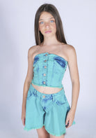 Top Corsetto in Denim Fun&Fun bambina
