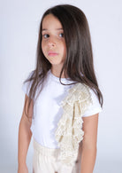 Maglietta jersey bianco Fun&Fun bambina