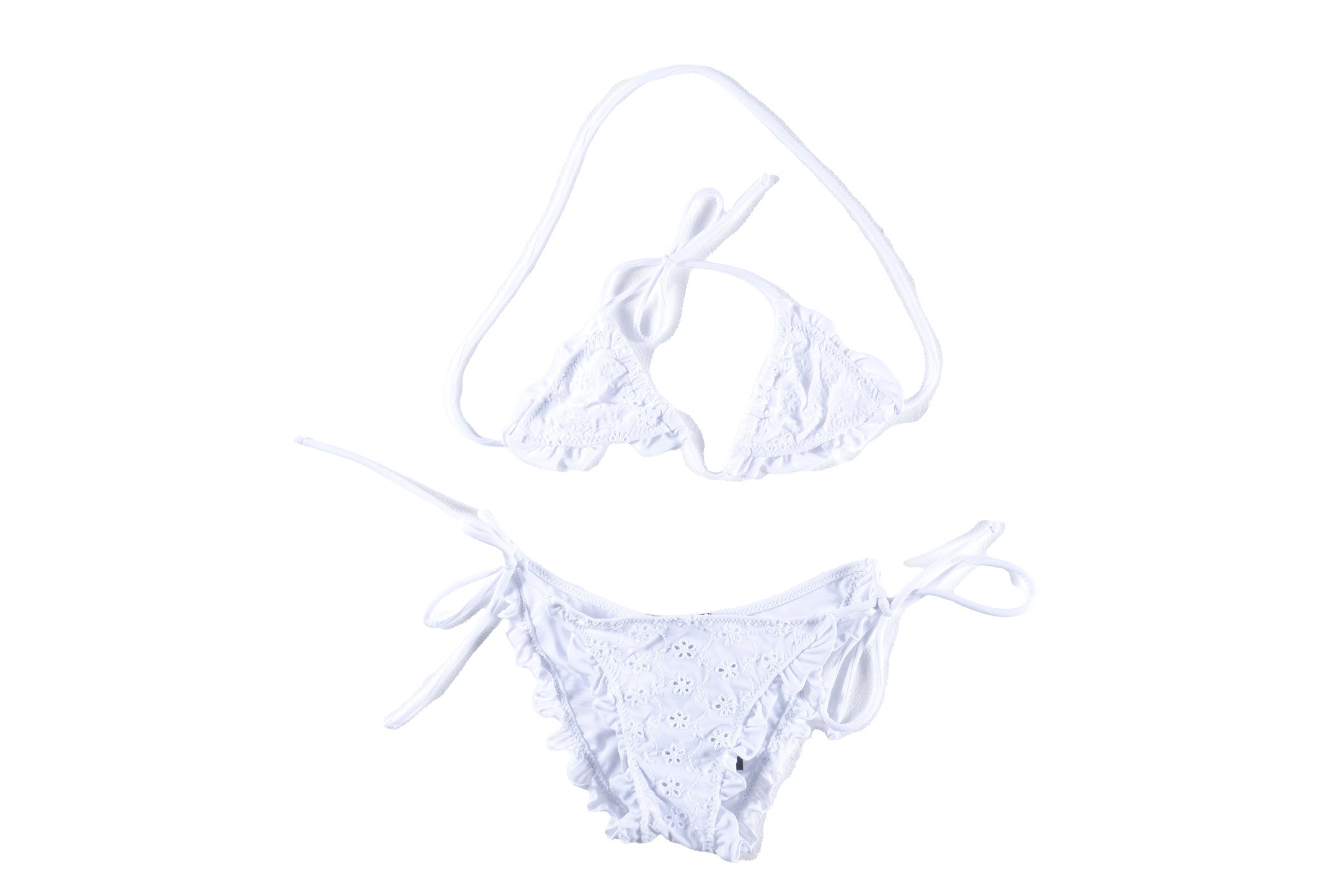 Costume Bikini Bianco Junior , Made in Italy, 2 Pz Fun&Fun bambina