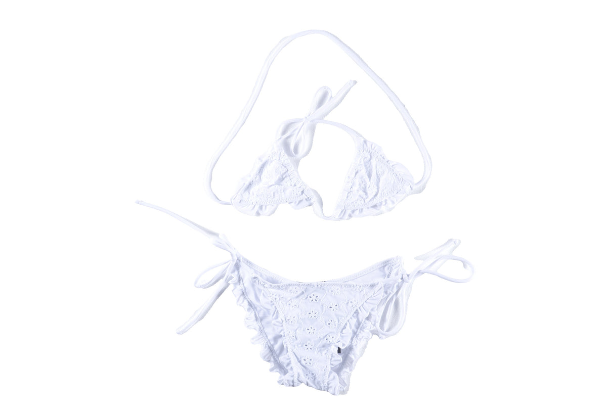 Costume Bikini Bianco Junior , Made in Italy, 2 Pz Fun&Fun bambina