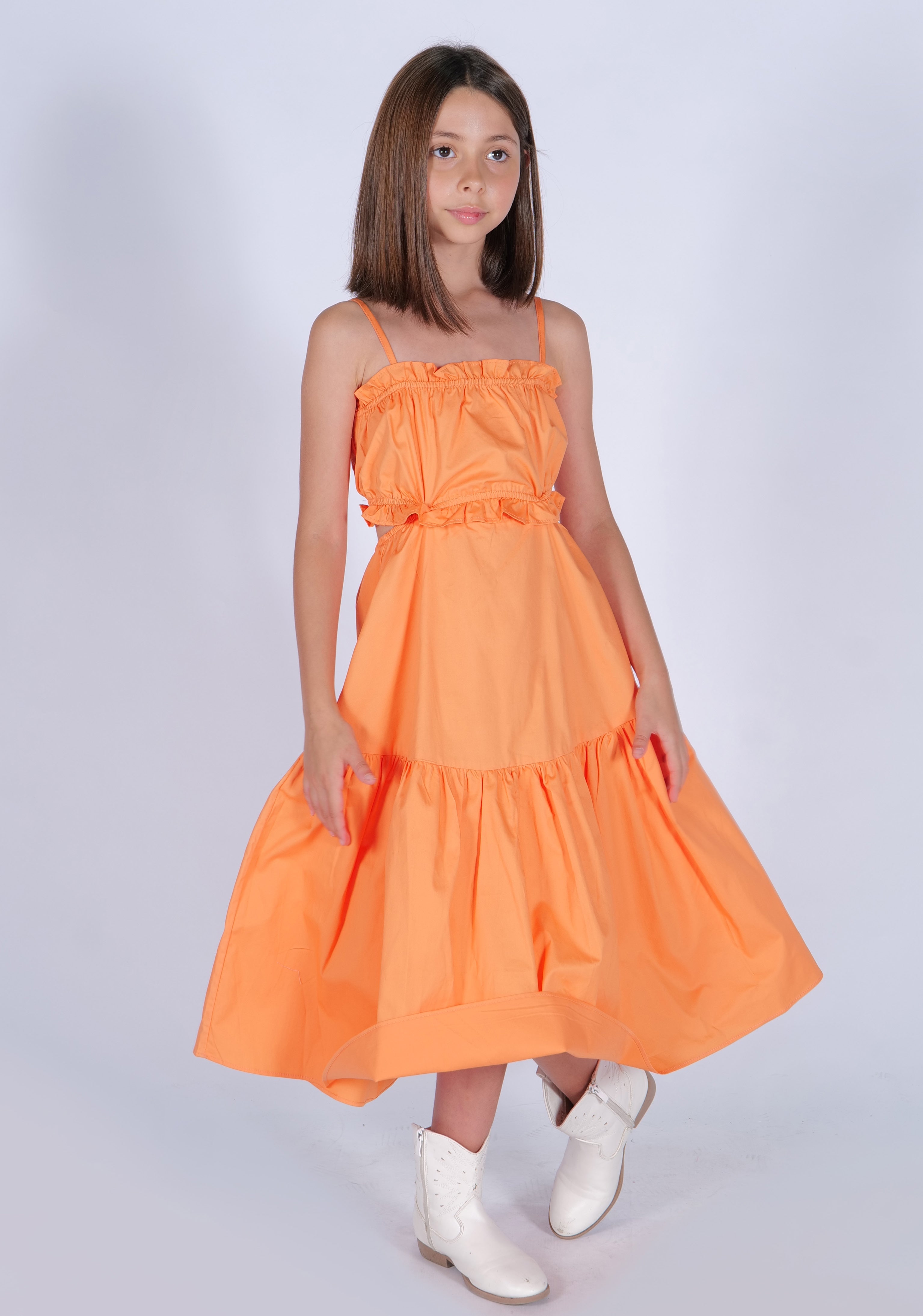 Abito Cotone Salmone Fun&Fun Chic bambina