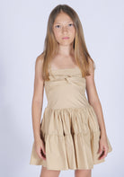 Vestito cotone bretelle intrecciate Fun&Fun bambina
