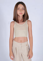Top corto lurex gold Fun&Fun Chic bambina