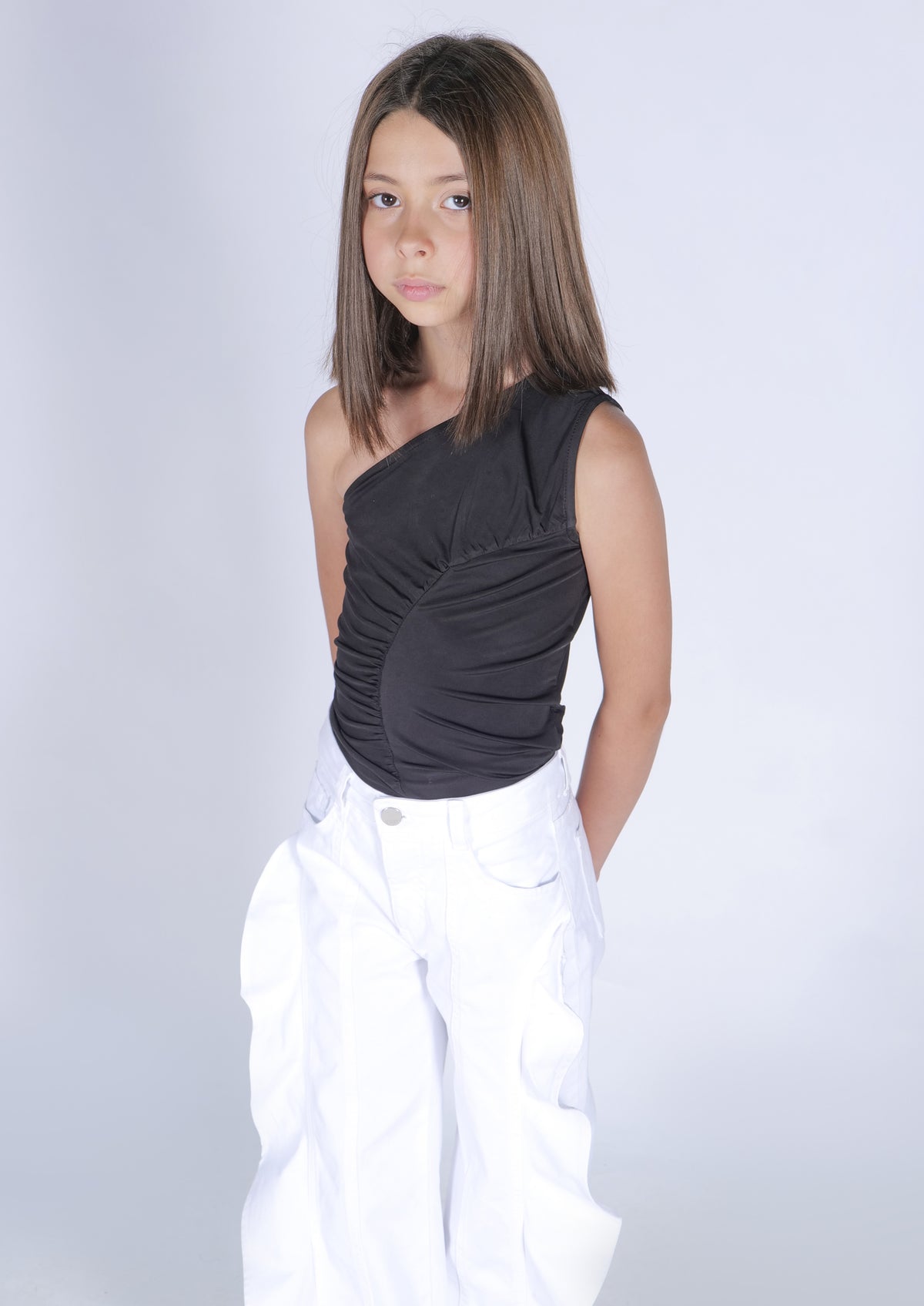 Pantalone cinque tasche con volant Fun&Fun bambina Junior