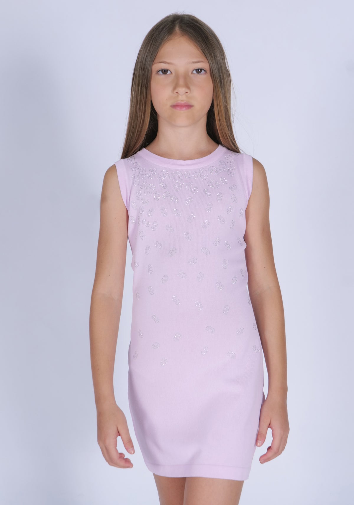 Abito maglia aderente scollo rotondo Fun&Fun bambina