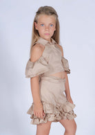 Short Plissé con Intreccio in Cintura HLove bambina