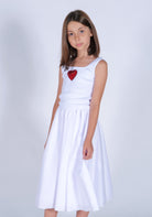 Abito Lungo con Cuore Applicato HLove bambina