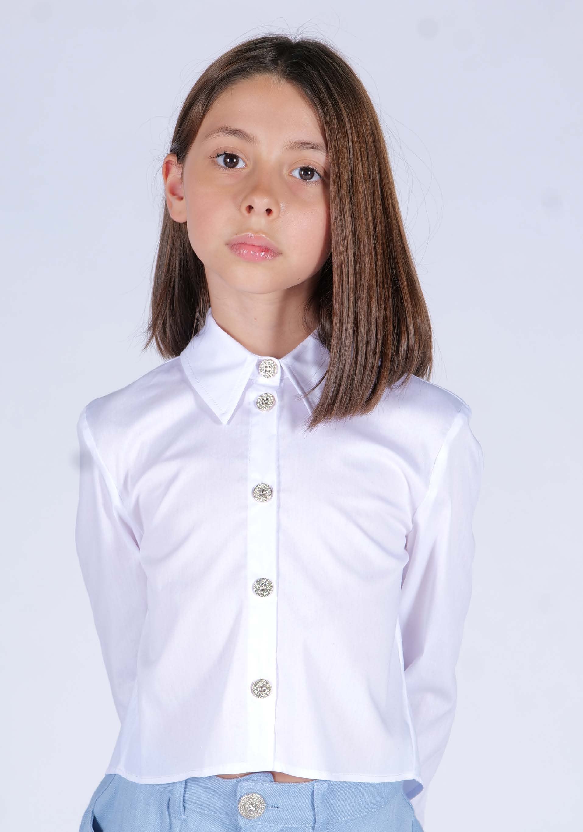 Camicia Bottoni Gioiello Fun&Fun Chic bambina