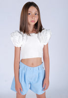 Top Cotone Bianco Panna Fun&Fun Chic bambina