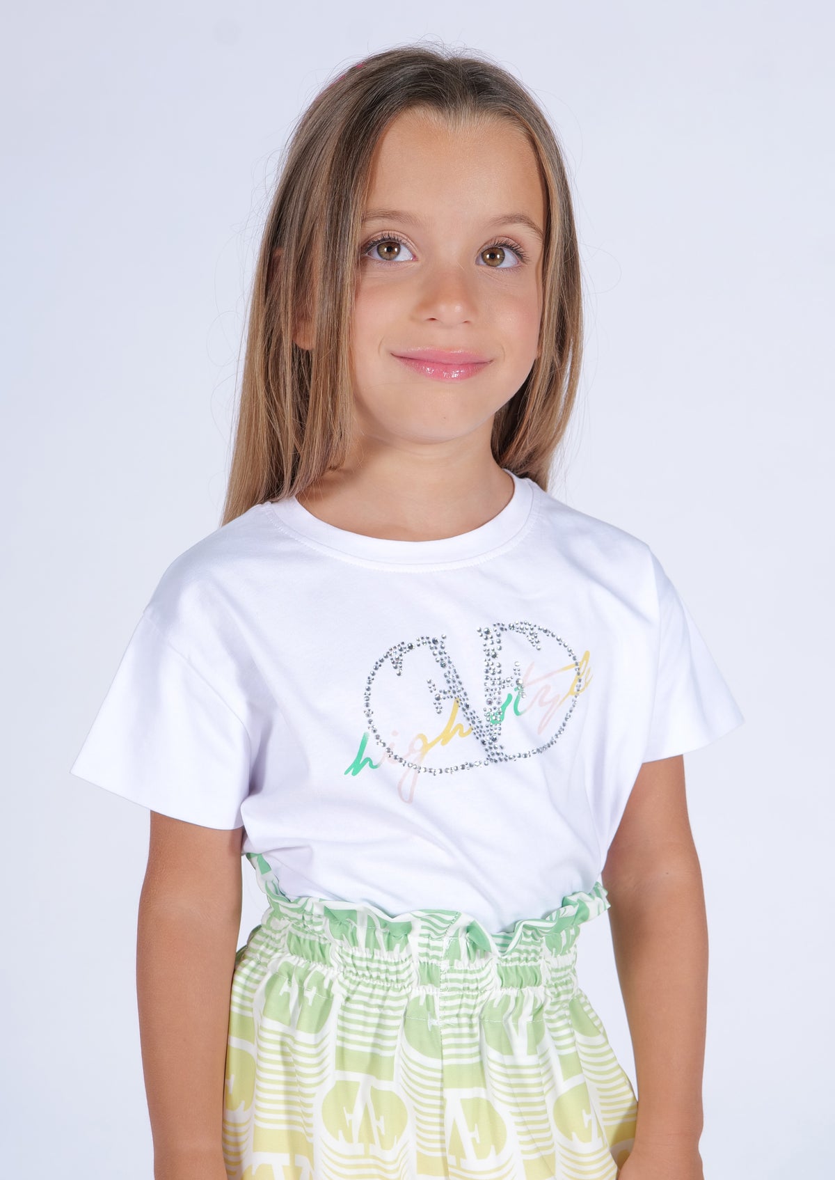 T-shirt Jersey Bianco Fun&Fun bambina