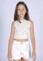 Canotta scollo rotondo giromanica Fun&Fun bambina