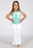 Canotta tessuto elastico scollo rotondo Fun&Fun bambina