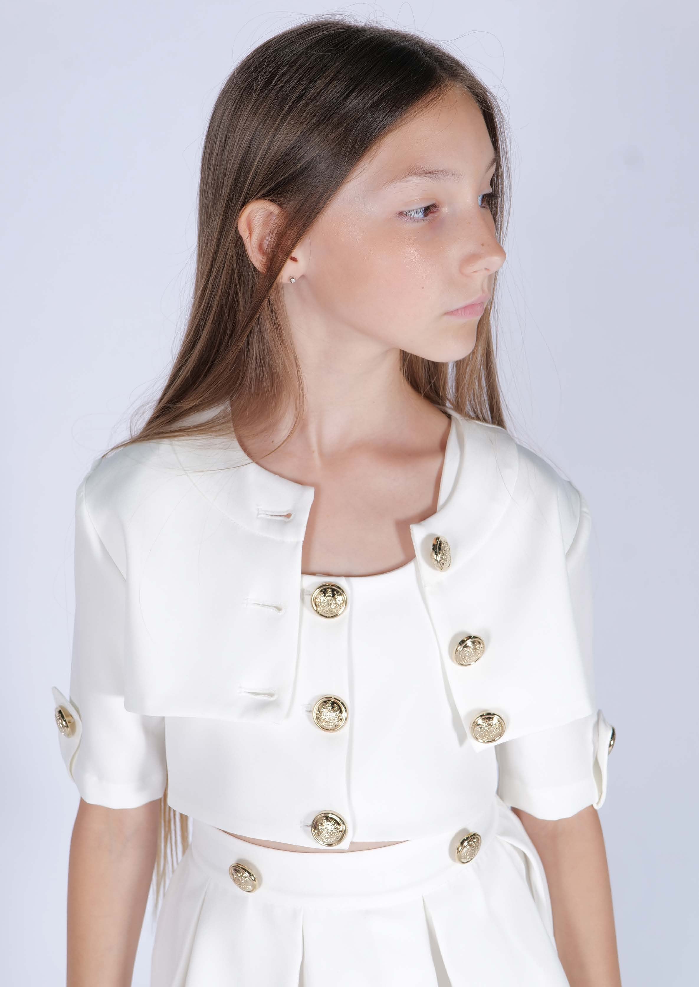 Top Corto con Bottoni Oro HLove bambina
